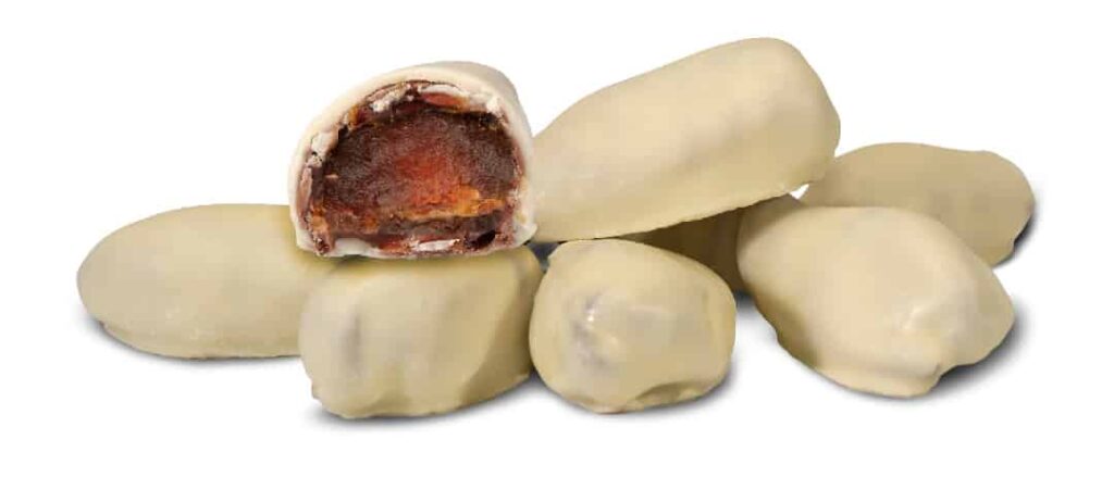 Dattes au chocolat blanc