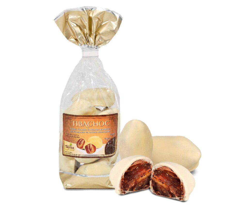 Dattes au chocolat blanc